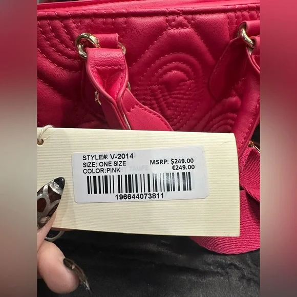 Valentino Valentino Orlandi crossbody hot pink bag guitar strap NWT​